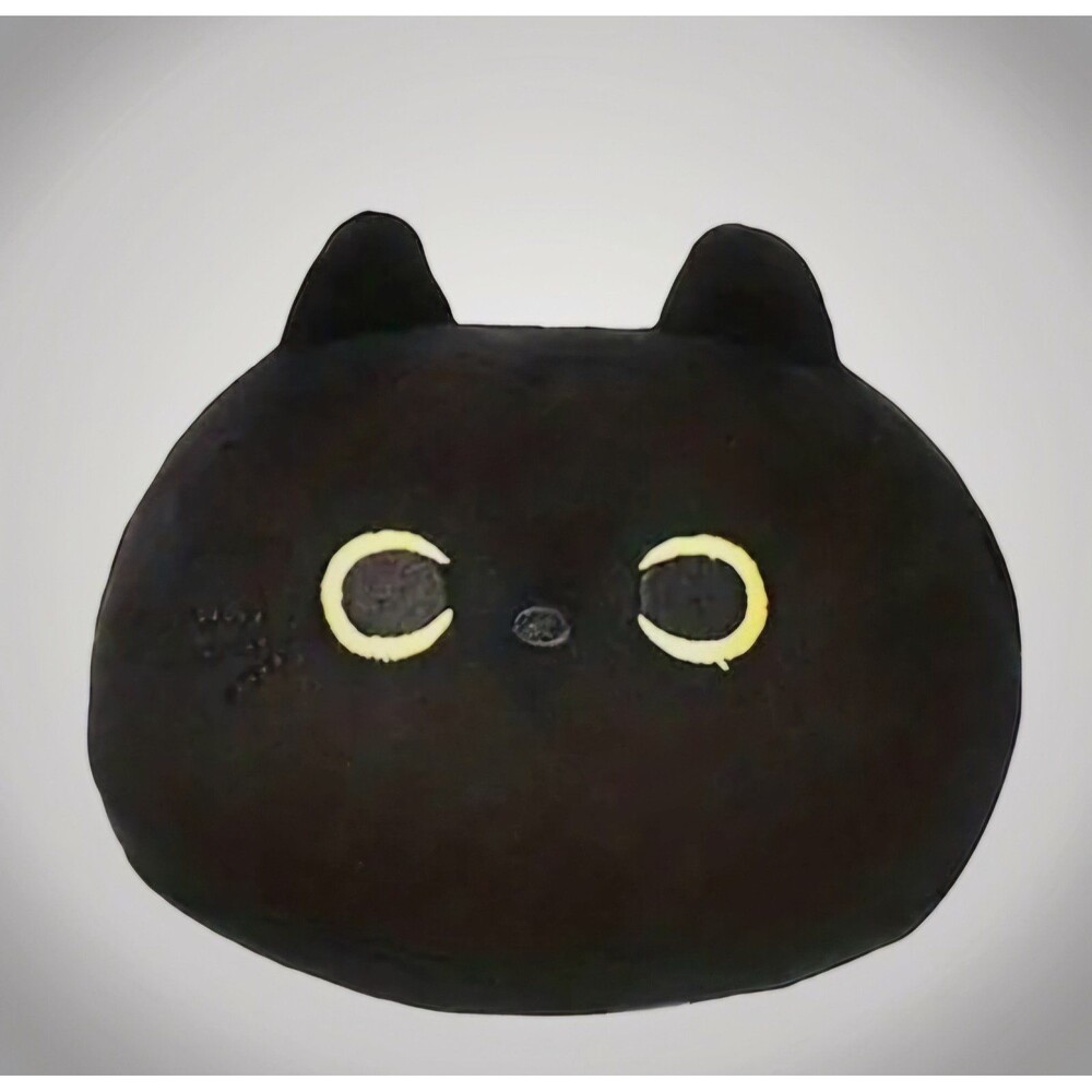 Cute Black With‎ Green Eyes Cat Plush - Plushie, Halloween Stuffed Animal Toy
